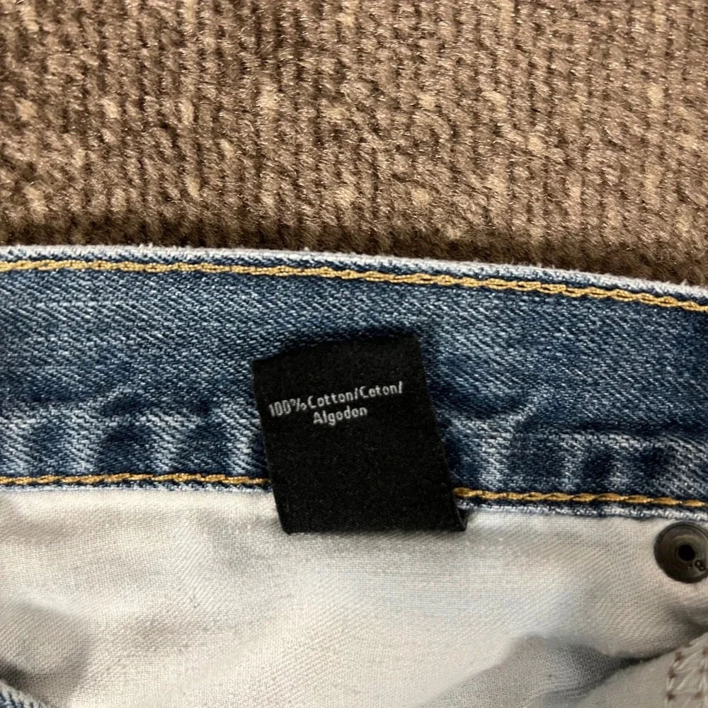 Calvin Klein‎ Jeans Mens 38X30 Bootcut Blue Denim Pants Boho Western Whiskering